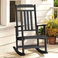 thumbnail image 1 of Pipopa Outdoor Rocking Chair,HDPE All Weather Patio Rocker for Lawn,Porch,Garden,Black, 1 of 7