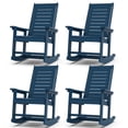 thumbnail image 1 of FODINGHILL Outdoor Rocking Chair Set of 4,HDPE Oversized Rocking Chair Outdoor,High Back Rocking Patio Chairs for Porch Garden Balcony,Blue, 1 of 9