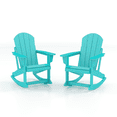 thumbnail image 1 of FODINGHILL Outdoor Rocking Chair Set of 2，HDPE All Weather Adirondack Rocking Chair For Indoor，Balcony，Garden，Porch，Aqua, 1 of 8