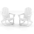 thumbnail image 1 of FODINGHILL Outdoor Rocking Chair Set of 2，HDPE All Weather Adirondack Rocking Chair For Indoor，Balcony，Garden，Porch，White, 1 of 8