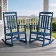 thumbnail image 1 of Pipopa Outdoor Rocking Chair Set of 2,HDPE All Weather Patio Rocker for Lawn,Porch,Garden,Blue, 1 of 8