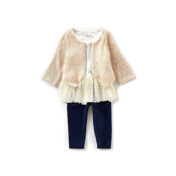 PIPPA & JULIE Baby Girls Months Cardigan Sweater, Tunic, Multicolor, Size 18M