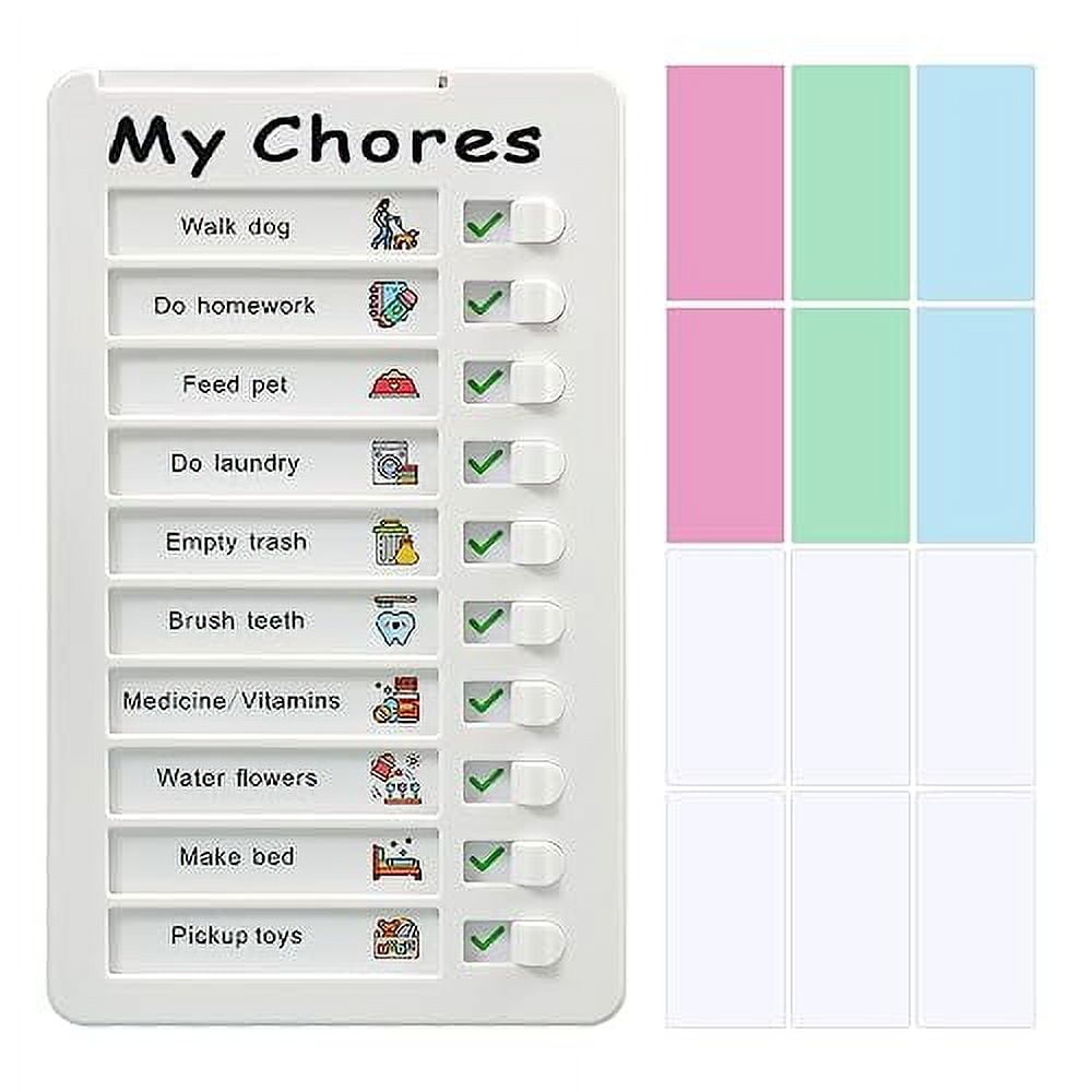 PIQOLA Chore Chart for Kids, Reusable Checklist Board for ADHD