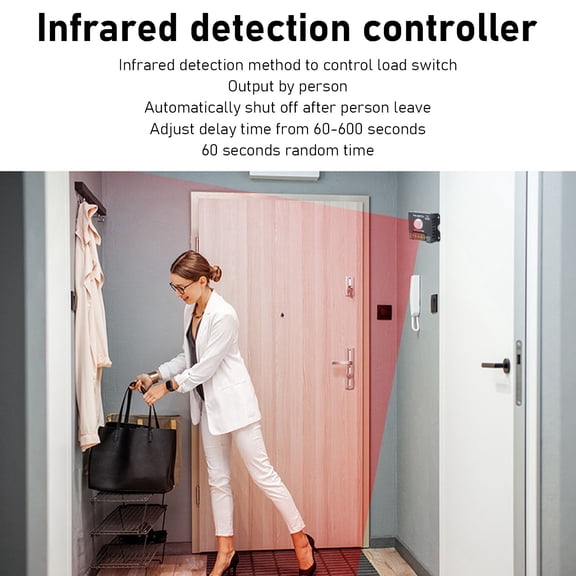 PIR Motion Sensor Switch For LED Light Strips 12-24V 30A Outdoor Human Infrared Controller