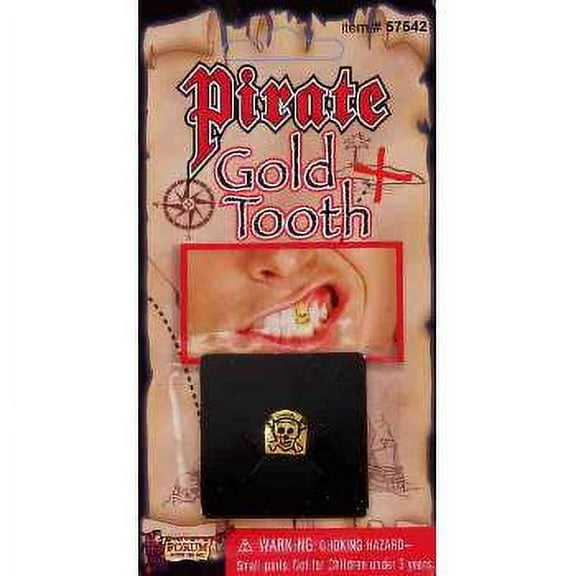 PIRATE GOLD TOOTH WITH SKULL
