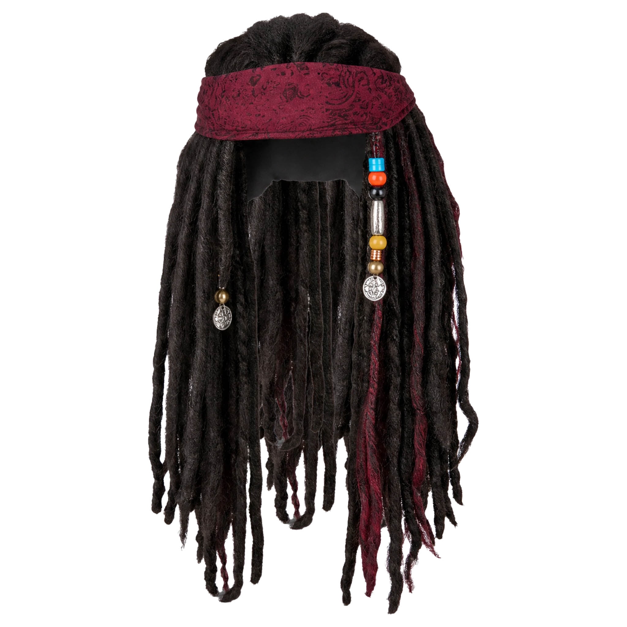 Pirate Wig Costume Accessory for Adults, Black, Halloween by Way To Celebrate