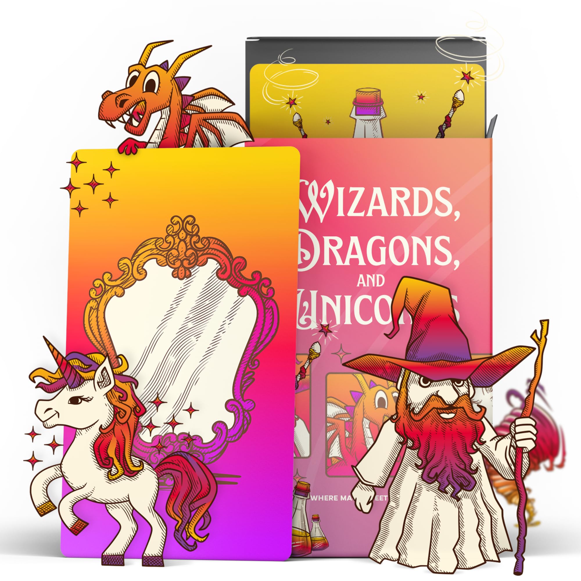 AQUARIUS „I Heart Unicorns“ Spielkarten – Bunt, Mit Leinenoberfläche