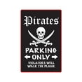 thumbnail image 1 of PIRATES Parking Aluminum Sign blackbeard captain hook kidd gangplank | Indoor/Outdoor | 10" Tall, 1 of 4