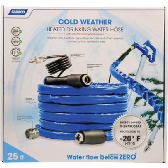 PIRIT Heated Water Line Hose PWL-02-25 - Heated Water Hose - 25-Foot x 5/8-Inch Blue
