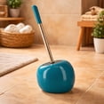 thumbnail image 1 of PISE Freestanding Peacock Blue Toilet Brush and Holder Set, 1 of 7