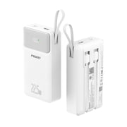 PISEN 20000mAh Portable Charger, 22.5W Fast Charging Power Bank with 2 Built-in Cables, LED Display Battery Pack for iPhone, Samsung, Android Devices, Travel