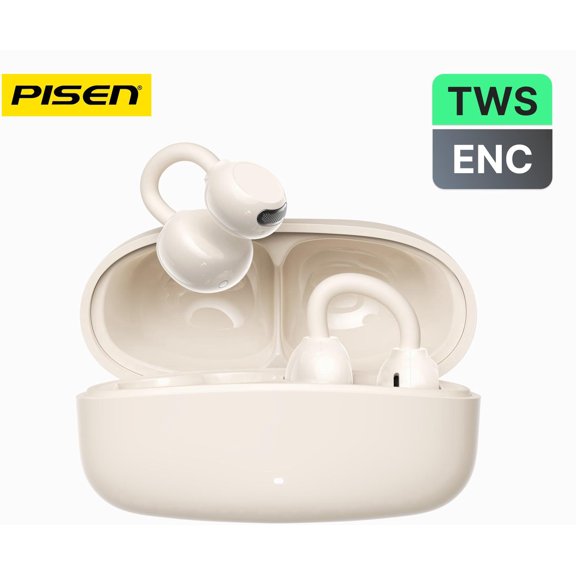 PISEN-CloudFeather Open Ear Clip-On Earbuds(White)