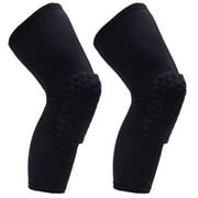 PISIQI Knee Pads Compression Long Leg Cover Anti-Collision Support Suitable for Basketball, Football, Volleyball Cycling (1 Pair)