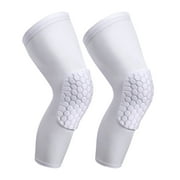 PISIQI Knee Pads Compression Long Leg Cover Anti-Collision Support Suitable for Basketball, Football, Volleyball Cycling 1 Pair