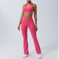 thumbnail image 1 of PISONIC 2 Piece Workout Sets for Women Halter Sports Bra Tank Gym Biker Shorts Outfits, 1 of 7
