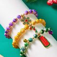 thumbnail image 1 of PISONIC 3pcs Christmas Jingle Bell Bracelets Xmas Multi Color Beaded Charm Stretch Bracelet Christmas Holiday Party Favors f, 1 of 9