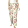 thumbnail image 1 of PISONIC Abstract Flower Printed Women's Pajama Pants, Comfy Pajama Bottoms With Pockets&Drawstring, 1 of 7