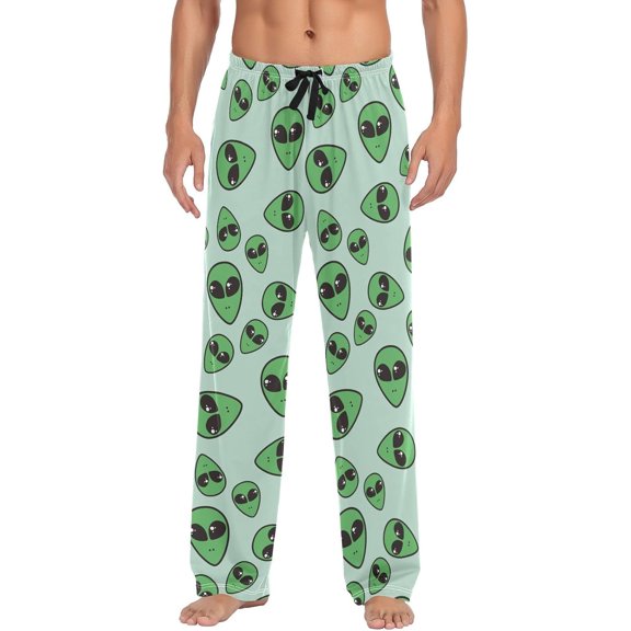 PISONIC Alien Mens Pajama Pants Lounge Men's Pajama Bottoms Soft Sleep Pants With Pockets Drawstring