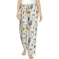 thumbnail image 1 of PISONIC Alpaca Cactus Printed Women's Pajama Pants, Comfy Pajama Bottoms With Pockets&Drawstring, 1 of 7