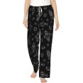 thumbnail image 1 of PISONIC Animals in Space Printed Women's Pajama Pants, Comfy Pajama Bottoms With Pockets&Drawstring, 1 of 7