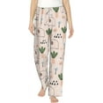thumbnail image 1 of PISONIC Baby Elephant Printed Women's Pajama Pants, Comfy Pajama Bottoms With Pockets&Drawstring, 1 of 7