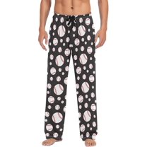 PISONIC Baseball Tennis Mens Pajama Pants Lounge Men's Pajama Bottoms Soft Sleep Pants With Pockets Drawstring