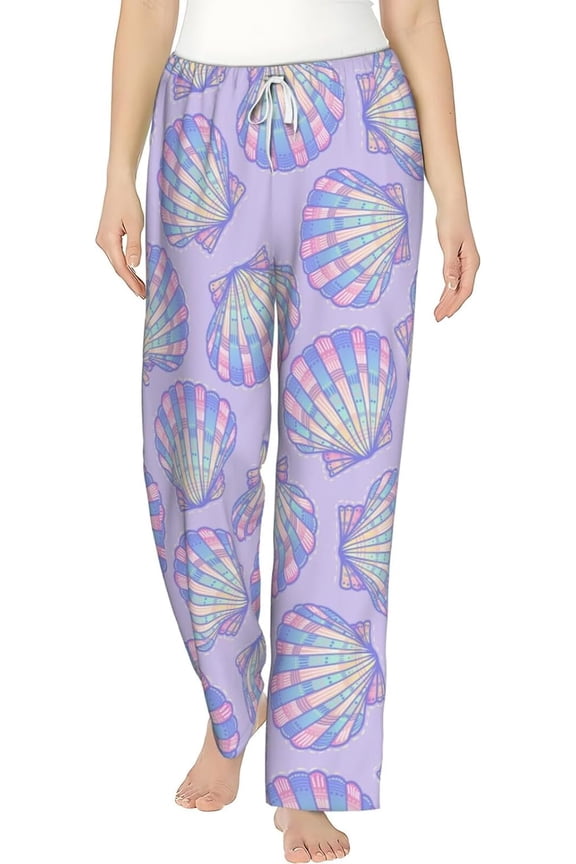Beautiful Pearl Printed Women's Pajama Pants, Comfy Pajama Bottoms With Pockets&Drawstring