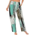 thumbnail image 1 of PISONIC Brush Background Printed Women's Pajama Pants, Comfy Pajama Bottoms With Pockets&Drawstring, 1 of 7