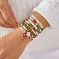 thumbnail image 1 of PISONIC Christmas Beaded Bracelets for Women Candy Santa Snowflake Elk Bracelets Set Christmas Tree Car Stretch Bracelets Set Christmas Holiday Party Charm Jewelry, 1 of 10