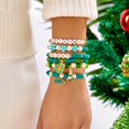 thumbnail image 1 of PISONIC Christmas Bracelets for Women – Colorful Holiday Jewelry Gift Set, Adjustable Layered Friendship Bracelets Merry Christmas Gifts, Stocking Stuffers & Party Favors, 1 of 20