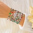 thumbnail image 1 of PISONIC Christmas Bracelets for Women Beaded Stretch Bracelet Holiday Charm Bracelets Jewelry Gifts Christmas Stocking Stuffers Accessories, 1 of 14