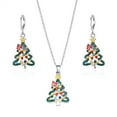 thumbnail image 1 of PISONIC Christmas Earrings and Necklace For Women, Xmas Accessories, Drop Dangle Earrings for Holiday, Christmas Jewelry Gift, 1 of 13