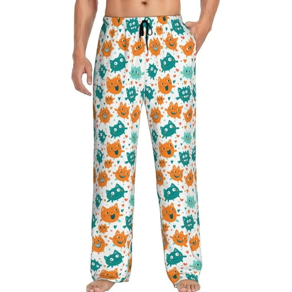PISONIC Funny Mens Pajama Pants Lounge Men's Pajama Bottoms Soft Sleep Pants With Pockets Drawstring