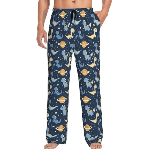 PISONIC Funny Mens Pajama Pants Lounge Men's Pajama Bottoms Soft Sleep Pants With Pockets Drawstring