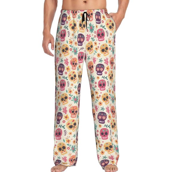 PISONIC Funny Mens Pajama Pants Lounge Men's Pajama Bottoms Soft Sleep Pants With Pockets Drawstring