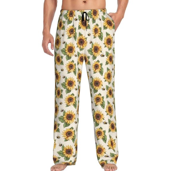 PISONIC Funny Mens Pajama Pants Lounge Men's Pajama Bottoms Soft Sleep Pants With Pockets Drawstring