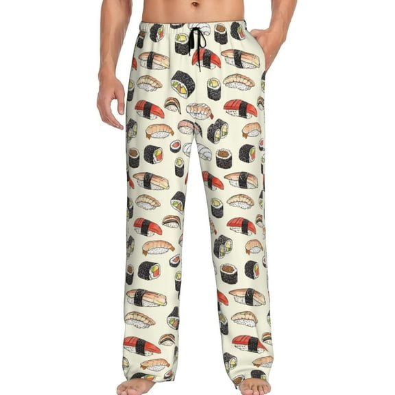 PISONIC Funny Mens Pajama Pants Lounge Men's Pajama Bottoms Soft Sleep Pants With Pockets Drawstring