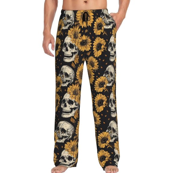 PISONIC Funny Mens Pajama Pants Lounge Men's Pajama Bottoms Soft Sleep Pants With Pockets Drawstring