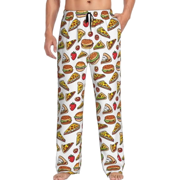 PISONIC Funny Mens Pajama Pants Lounge Men's Pajama Bottoms Soft Sleep Pants With Pockets Drawstring