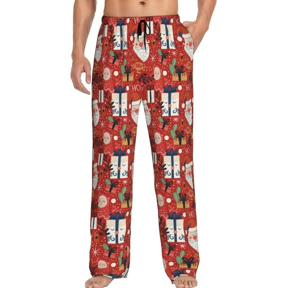 PISONIC Funny Mens Pajama Pants Lounge Men's Pajama Bottoms Soft Sleep Pants With Pockets Drawstring