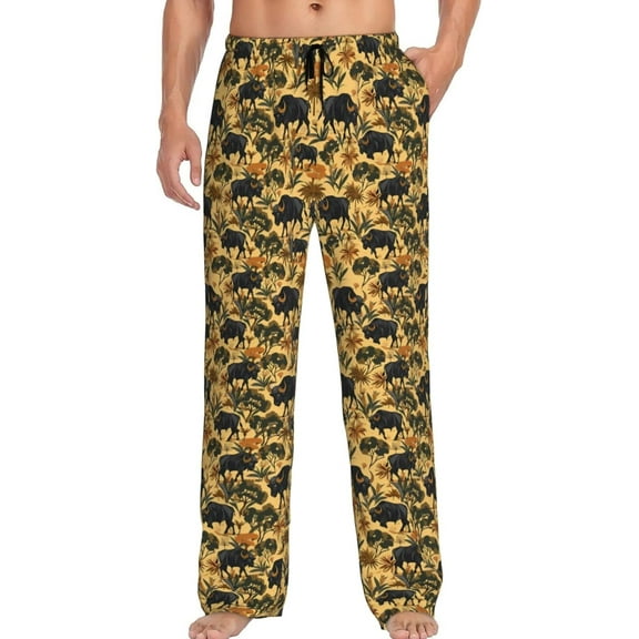 PISONIC Funny Mens Pajama Pants Lounge Men's Pajama Bottoms Soft Sleep Pants With Pockets Drawstring