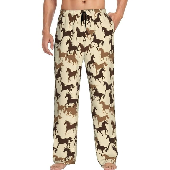 PISONIC Funny Mens Pajama Pants Lounge Men's Pajama Bottoms Soft Sleep Pants With Pockets Drawstring