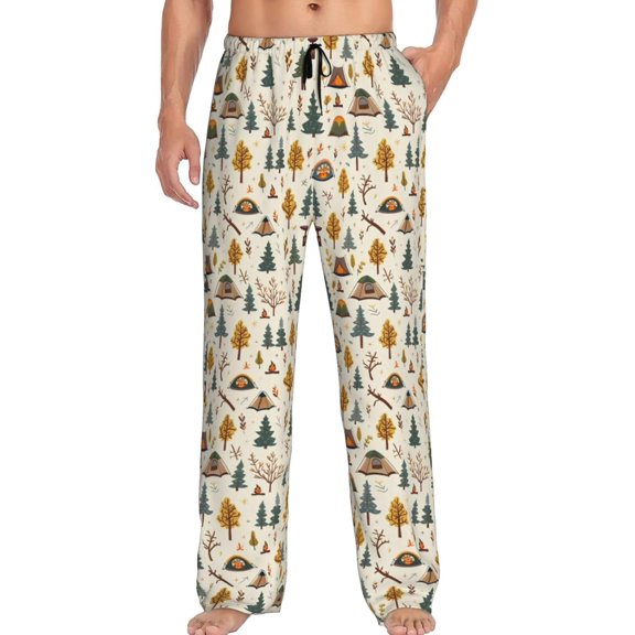 PISONIC Funny Mens Pajama Pants Lounge Men's Pajama Bottoms Soft Sleep Pants With Pockets Drawstring