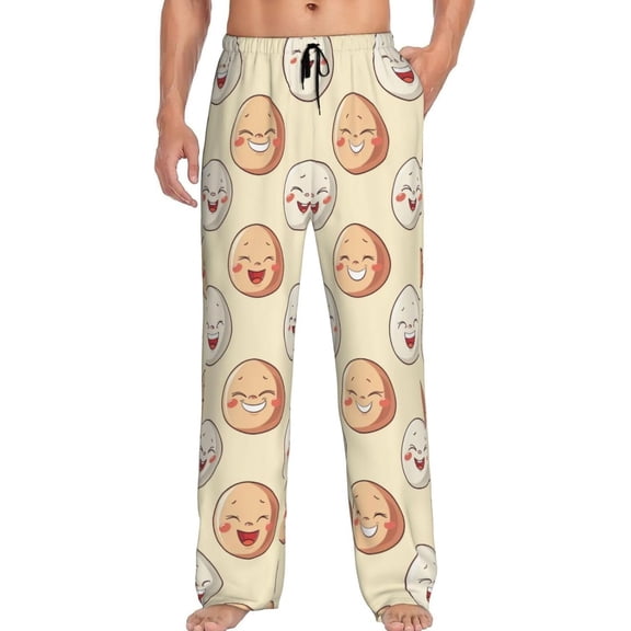 PISONIC Funny Mens Pajama Pants Lounge Men's Pajama Bottoms Soft Sleep Pants With Pockets Drawstring