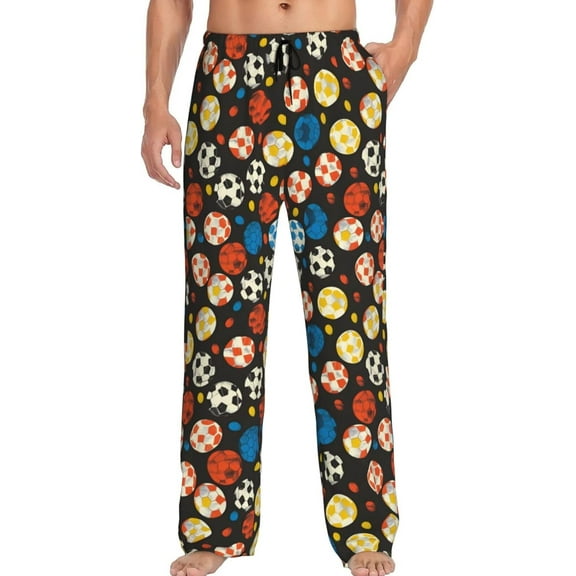PISONIC Funny Mens Pajama Pants Lounge Men's Pajama Bottoms Soft Sleep Pants With Pockets Drawstring