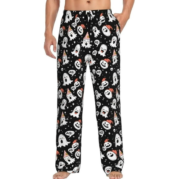 PISONIC Funny Mens Pajama Pants Lounge Men's Pajama Bottoms Soft Sleep Pants With Pockets Drawstring
