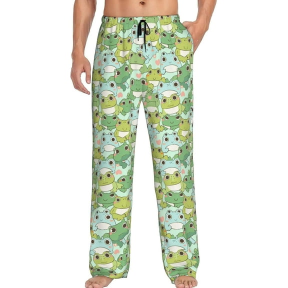 PISONIC Funny Mens Pajama Pants Lounge Men's Pajama Bottoms Soft Sleep Pants With Pockets Drawstring