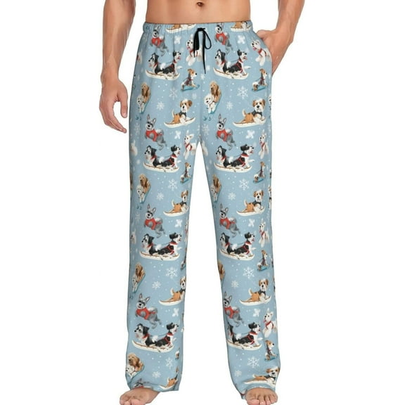 PISONIC Funny Mens Pajama Pants Lounge Men's Pajama Bottoms Soft Sleep Pants With Pockets Drawstring