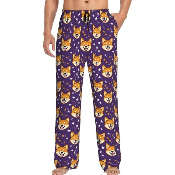 PISONIC Funny Mens Pajama Pants Lounge Men's Pajama Bottoms Soft Sleep Pants With Pockets Drawstring