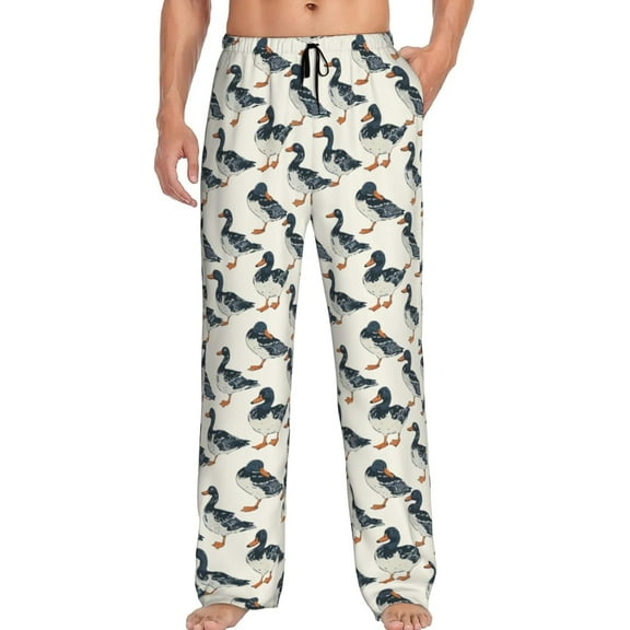PISONIC Funny Mens Pajama Pants Lounge Men's Pajama Bottoms Soft Sleep Pants With Pockets Drawstring